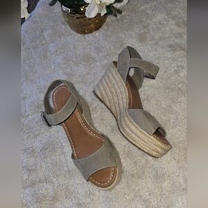 Sam Edelman Tan Platform Wedge Sandals